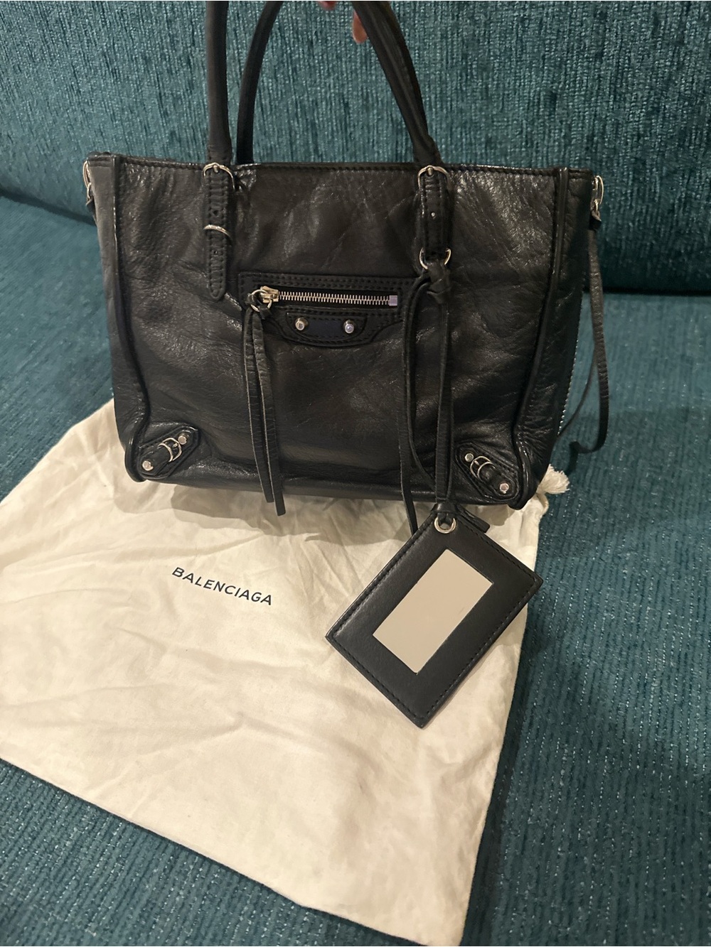 Balenciaga Papier Mini Black Leather Tote